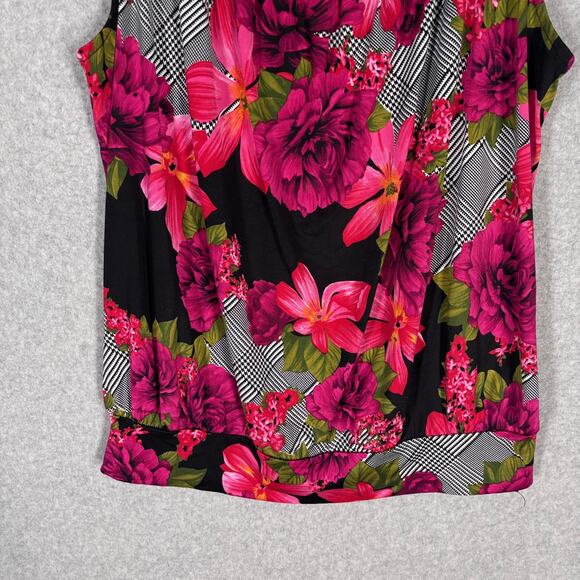 Vintage 90s Cache Tank Top Medium Floral Chain Neck Maximalist Abstract Loud Y2K - Picture 3 of 12